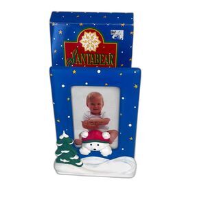 Santa Bear Christmas Photo Picture Frame NEW 1992 Dayton Hudson Holiday Decor